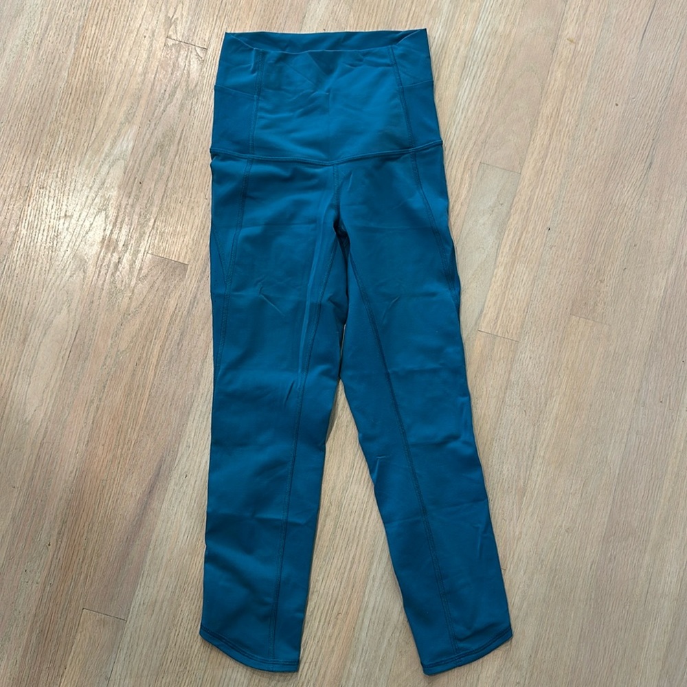 Lululemon Crop Legging Pants with Laser Cut-Out Sides
